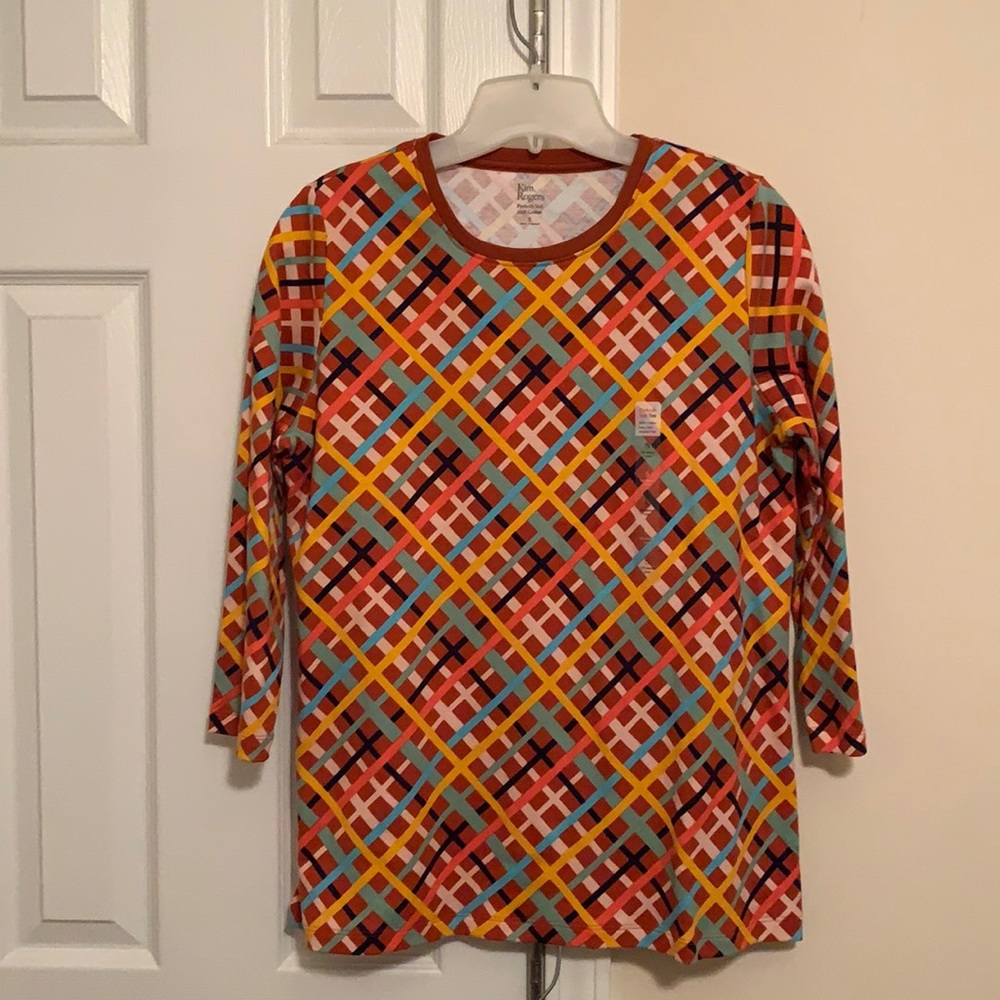 Kim Rogers 3/4 sleeve crew shirt Size S
